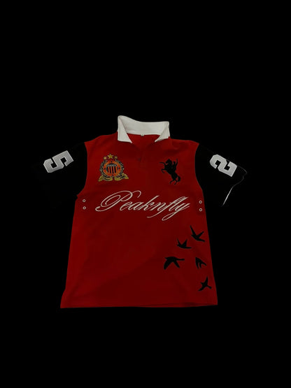 peaknfly red polo
